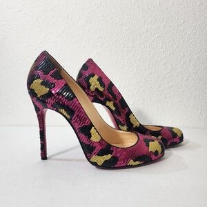 Christian Louboutin Multicolor Sequin Party Heels Size 37.5